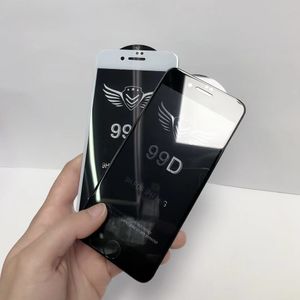 500pcs 99D protetor de tela rígido preto transparente para Apple iPhone 12 Mini 11 Pro Max XR XS Max 15 14 13 X 14PROMAX 7 8 plus filme de vidro temperado de borda