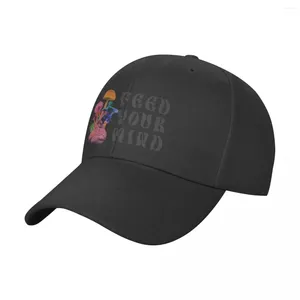 Ball Caps Feed Your Mind Mushrooms Baseball Cap Trucker Beach Bag Mountaineering Hat For Men Women's