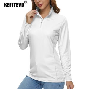 KefiteVd Summer UPF 50女性長袖TシャツSkinsunuv Protectionクイック乾燥水泳ハイキング釣りシャツ屋外240106