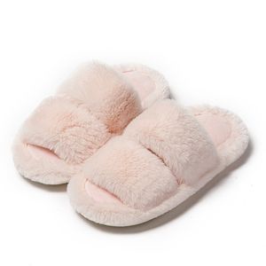 Nowe zimowe kapcie Kaptuki różowe czarne futro ciepłe solidne odporne na zjeżdżalnię komfortowe wygodne klasyczne sandały sandał