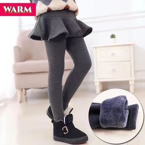 Meninas calças de inverno crianças leggings para meninas crianças roupas outono algodão leggings quente bebê menina saia-calças de alta qualidade 240106