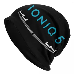 Berets Ioniq 5 Iconic Front Grill And Logo In Blue Warm Knitted Cap Hip Hop Bonnet Hat Autumn Winter Outdoor Beanies Hats For Men Women