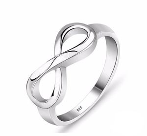 Mode Silber Farbe Unendlichkeit Ring Ewigkeit Ring Charme Freund Geschenk Endlose Liebe Symbol Mode Ringe Für Frauen schmuck7158482