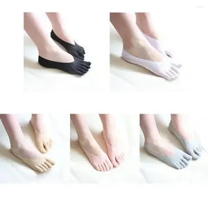 Women Socks 1 Pair Arrival Women's Fashion Five Toe Sock Slippers Invisibility For Solid Color Finger Meias