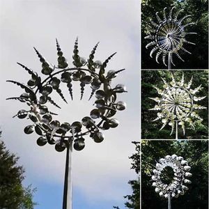 Bahçe Aksesuarları Eşsiz ve Büyülü Metal Yel değirmeni açık rüzgar spinnerları rüzgar yakalayıcılar bahçesi bahçe dekorasyonu G0910330T