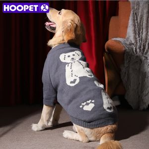 Hoopet inverno grandes cães roupas quentes camisolas casaco roupas para cães grandes camisola 3xl-7xl traje pet suprimentos 240106