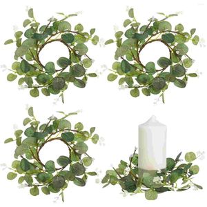 Decorative Flowers 4 Pcs Eucalyptus Wreath Rings For Spring Wreaths Decorations Flower Small Berries Made Of Stone Powder