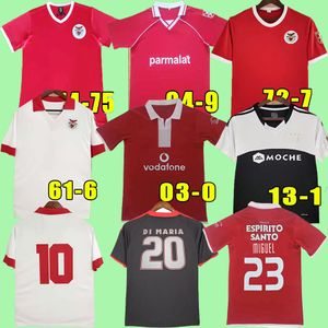 Retro Benficas Soccer Jerseys Classic Vintage White Di Maria Cardozo Red BFC Men 03 04 05 09 14 13 14 61 64 72 73 74 95 94 95 2014 2013 1961 Koszulka piłkarska