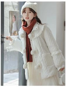 Women's Trench Coats Winter Jackets For Women 2024 Loose Solid Cotton Jacket Thicked White Parkas Outerwear Coat Korean Fashion Clothing