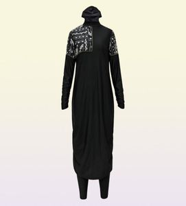 Hidżabs Przyjazd stylowy muzułmańskie stroje kąpielowe 3 -częściowy kombinezon Swimming Swimming Muslimah Islamski 2209238115227