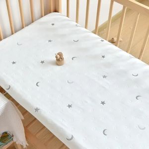 Crib Sheet Soft Cotton Baby Bedding Set Craddle Toddler Bed Madrass Cover Fited Sheets Boys Girls 14070cm 240106