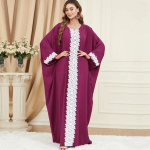 Abbigliamento etnico 2024 Donna africana Abito con maniche a pipistrello di grandi dimensioni Abiti maxi islamici musulmani Malesia Abito Abaya Donna turca