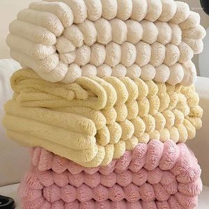 Blankets Ultra-Soft Artificial Plush Winter Warm Blanket For Beds Suitable Sofas And As A Comfortable Thickened Bed Sheet