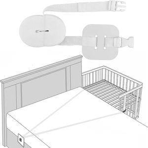 Sänganslutningsmadrass Rembältesblad Baby Fixing Fasteners Holder Crib Bridge Ropes Straps Twin Connecting Fixation 240106