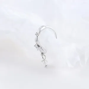 Brincos traseiros na moda feminino falso piercing liga strass grânulo pingente orelha osso clipe earcuff feminino brinco coreano lábio