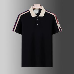 24ss mens polo camisa retro marca clássica camiseta homens camisetas bordado manga curta verão lapela cor sólida peito carta decoração tops m-3xl