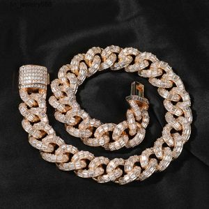 Cadenas Cubanas de Oro Gold Plated Diamond Cuban Chain Halsband