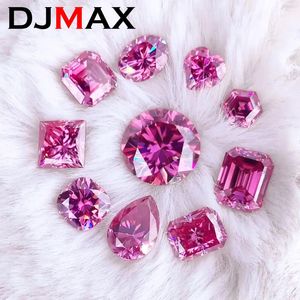 2023 DJmax 희귀 공주 컷 느슨한 돌 핑크 도금 인증 된 뮤티플 모양 에메랄드 타원형 다이아몬드 240106