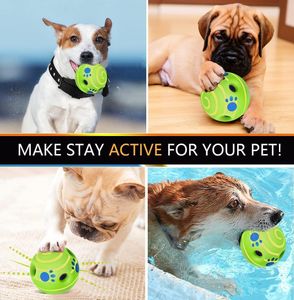 Stora wobble fniss hundboll interaktiv hund leksaker boll pipig hållbar wag tugga bollar för träning tänder rengöring bollar inomhus utomhus säkra hundgåvor