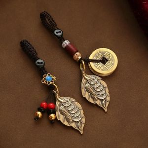 Chaveiros Yiye Shengcai Latão Vintage Criatividade Personalizada Cinco Imperadores Dinheiro Chaveiro Pingente para Homens e Mulheres Ornamentos Requintados