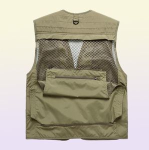 Hunting Jackets MultiUse Fishing Vest Quick Dry MultiPocket Jacket Outdoor Sport Survival Utility Safety Waistcoat5079914