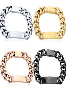 Pulseiras de grife para homens e mulheres de aço inoxidável link cubano Iced out pulseiras bracciali pulseira de corrente para mulheres masculino drop sh7027546