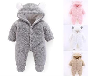 Baby onesies New born baby clothes Coral Fleece warm Baby boy winter clothes Animal bear Overall unisex onesie girls rompers jumps3833742