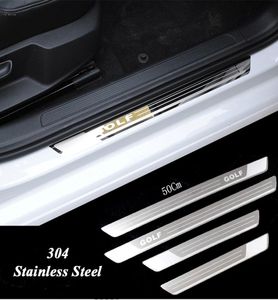 Peitoril de porta de aço inoxidável ultrafino, placa de chinelo para vw golf 7 mk7 golf 6 mk6, pedal de boas-vindas, acessórios para carro 201120153733128