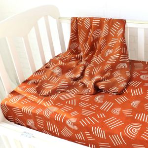 Baby Crib Sängkläder Set madrass för småbarns sängark bomullsark Elastikmonterad 70x130x22cm 240106