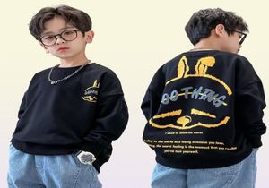 Pullover Toddler Baby Cartoon Rabbit Sweatshirts Autumn Children Long Sleeve Tops Orange Black Korean Kids kläder 8 till 12 år 23463850