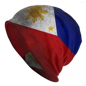 Basker Philippines flagga varm stickad mössa Fashion Bonnet Hat Autumn Winter Outdoor Beanies Hats för unisex vuxen