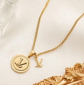 Newest Gold Plated Design for Women Love Stainless Steel Chain Pendant Necklace Wedding Party Travel Swimm Non Fade Jewelry 20style