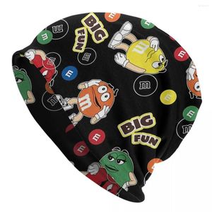 Berets m e doce personagem bebê unisex adulto gorros bonés de malha chapéu quente moda outono inverno ao ar livre crânios chapéus