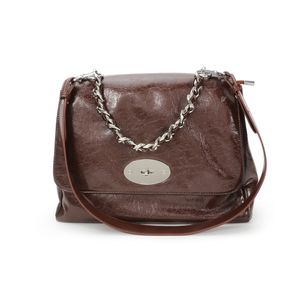 2023 Autumn/Winter New Bag Genuine Leather Women's Bag Fashionable Casual One Shoulder Crossbody Chain Postman Bag Elegant Commuter Bag plum