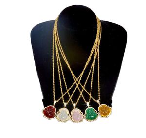女性のためのブリングホワイトピンクの仏のネックレス豪華な宝石のヴァッジペンダントエクサイターバースデー1511733
