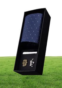 Set cravatta da 8 cm per uomo cravatta spilla fermacravatta fermacravatta set cravatta cravatte gemelli scatola regalo accessorio moda3390017
