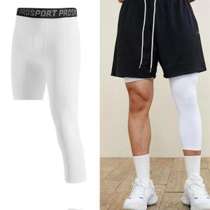 Pantaloni sportivi nuovi stile speciali da uomo Capri a compressione su una gamba