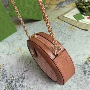 Designer Men bag Round Crossbody Bag Fanny Pack Women chain Shoulder bag Fashion handbag Leather Cowhidw Trim Canvas Messenger Clutch Pouch