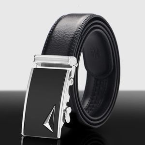 DWTSMen Gürtel Männlich Echtes Leder Männer Strap Gürtel Für Automatische Schnalle Schwarz Männer der Kummerbunds cinturon hombre 240106