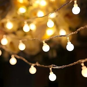 Luzes de corda decorativas para exteriores, 118,11 polegadas-20 luzes, adequadas para pátio, camping, gazebo, quarto, jardim, varanda, decoração, para decoração de Halloween, Natal, ano novo