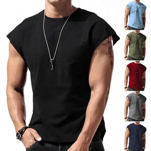 Men's Tank Tops Summer Mesh Gym Vest Quick Dry Loose Fitness Exercise Wide Shoulder Sports Sleeveless Shirt Bodybuilding Top