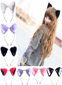 2017 Hair Accessories Girl Cat Fox Ear Long Fur Hair Opaska anime Cosplay Costium G3478970103