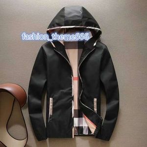 Marchio di lusso Stilista di moda da uomo Autunno Inverno Caldo Giacca antivento impermeabile Moda Casual Hip Hop Street Zipper Giacca da esterno Plaid Stripe Taglia asiatica M-3XL