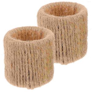 Table Cloth 2pcs Rope Woven Napkin Bands Holder Buckle Dinning Decor