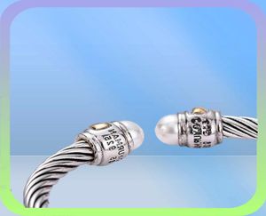 gold name bracelet Bangle Necklace Dy Jewelrys Bracelet Sliver Mens Womens Platinum Pearl Head Fashion Versatile Bracelets J8396328290039