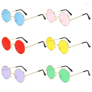 Sunglasses Retro Round Candy Yuan Women's Style Sunvisor Wear Decoration