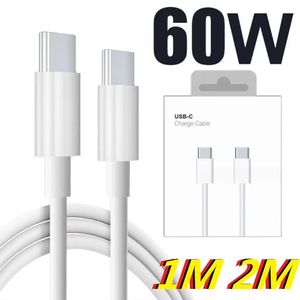 60W C To C Type-C Cable USB C PD Fast Charging Charger Wire Cord For Samsung Xiaomi Huawei Honor Type C USB C Cable