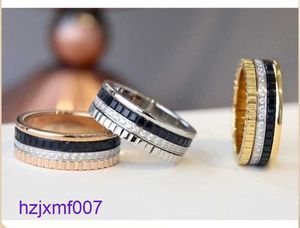 M4QA Tasarımcı Bvlger Band Yüzük Yeni Bir Yüksek Baskı Treasure Aile Dragon Ring Classic 18K Gül Altın Net Kırmızı Sevgililer Günü Hediyesi Çift