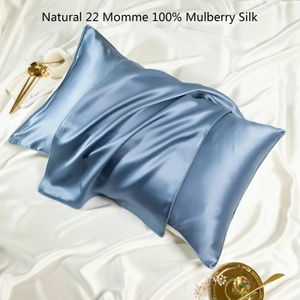 Naturalne 22 Momme 100 Mulberry Silk Pillowcase Pillow Case 48x74cm 240106