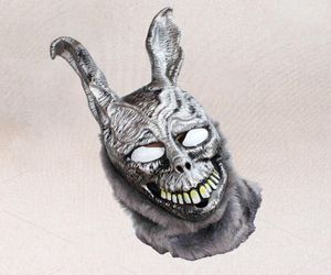 映画Donnie Darko Frank Evil Rabbit Rabbit Mask Halloween Party PropsラテックスフルフェイスマスクL2207119638321